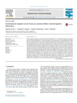 Geochemical analyses of air from an ancient debris