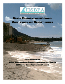 beach restoration in hawaii: challenges and opportunities