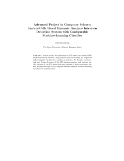 Advanced Project in Computer Science: System