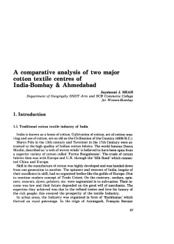 A comparative analysis 01 two major cotton textile centres of