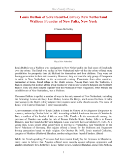 Louis DuBois of 17th-Century New Netherland