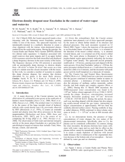 Electron density dropout near Enceladus in the context of water