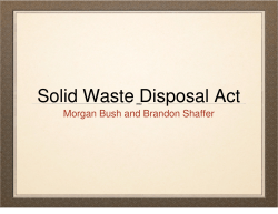 Solid Waste Disposal Act