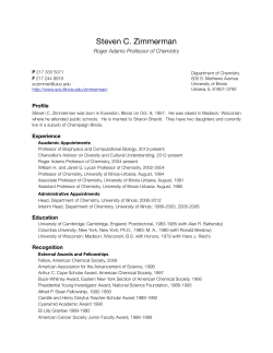 Steven C. Zimmerman - Chemistry at Illinois