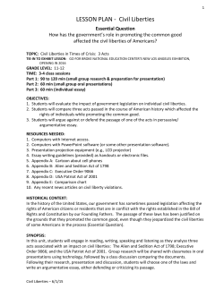 LESSON PLAN - Civil Liberties