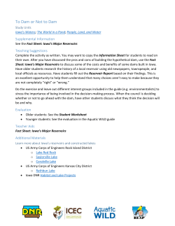 To Dam or Not to Dam