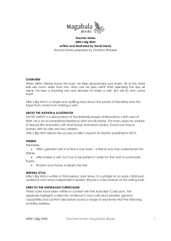 Alfie`s Big Wish Teacher Notes Magabala Books 1