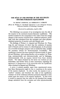 THE ROLE OF THE ENZYME IN THE SUCCINATE