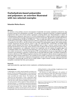 Carbohydrate-based polyamides and polyesters: an overview