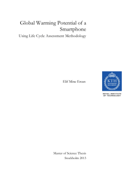 Global Warming Potential of a Smartphone