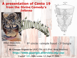 A presentation of Canto 19 - Giuseppe Prigiotti