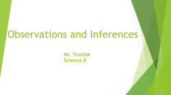 Observation vs. Inference