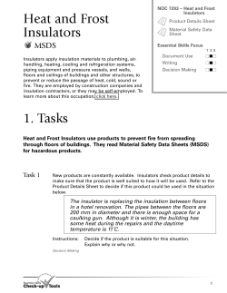 NOC 7293 &ndash; Heat and Frost Insulators