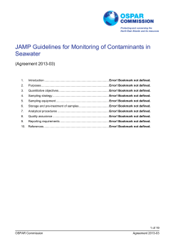 JAMP Guidelines for Monitoring of Contaminants in Seawater