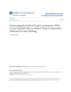 Antitrusting the Federal Trade Commission: Why