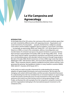 La Via Campesina and Agroecology