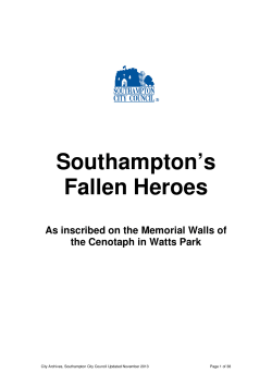 Southampton`s Fallen Heroes