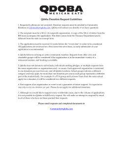 Qdoba Donation Request Guidelines