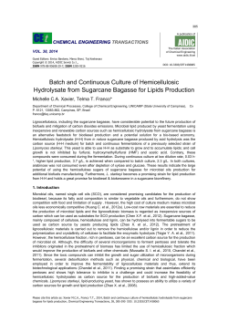 Batch and Continuous Culture of Hemicellulosic Hydrolysate