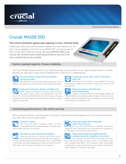Crucial&reg; MX100 SSD Product Flyer
