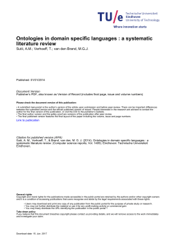 Ontologies in domain specific languages : a systematic
