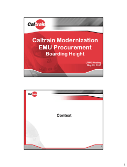 Caltrain Modernization EMU Procurement Boarding Height