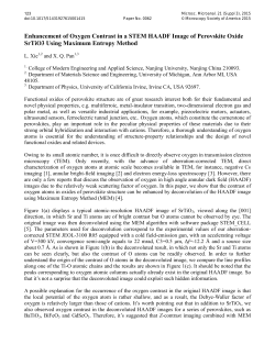 Enhancement of Oxygen Contrast in a STEM HAADF Image of