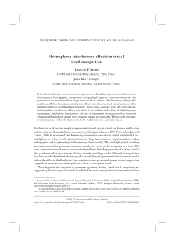 Homophone interference effects in visual word