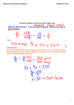 Ratios and Proportions.notebook