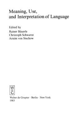 The Semantics of Non-Declaratives. Investigating German
