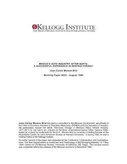 MEXICO`S AUTO INDUSTRY AFTER NAFTA: A SUCCESSFUL