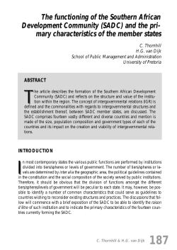 (SADC) and the - United Nations Information Centres