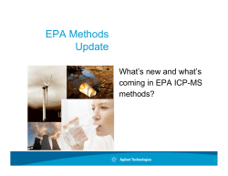 EPA Methods Update