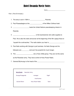 Hotel Rwanda Movie Notes