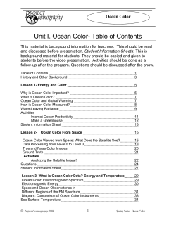 Ocean Color - USF College of Marine Science