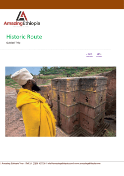 Historic Route - Amazing Ethiopia Tours