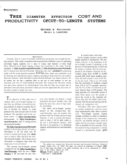 PRODUCTIVl,TY OFCUT-TO-LENGTH SYSTEMS