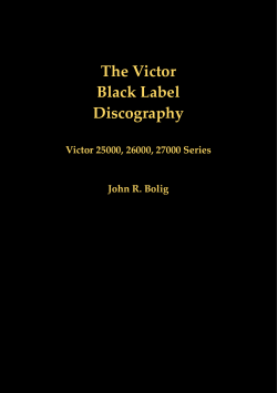 The Victor Black Label Discography