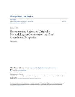 Unenumerated Rights and Originalist Methodology