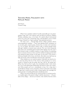 Teaching Moral Philosophy with Popular Music