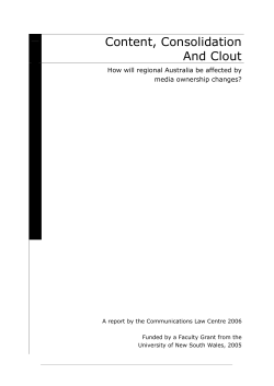 Content, Consolidation And Clout