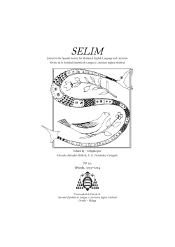 Selim 20.indb - Sociedad Espa&ntilde;ola de Lengua y Literatura Inglesa