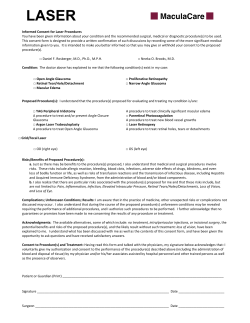 Informed Consent for Laser Procedures You have been given