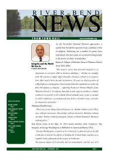 September 2016 - Town of River Bend