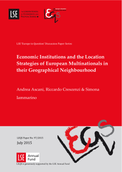 Economic Institutions and the Location Strategies of European