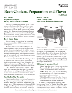 MF2888 Beef: Choices, Preparation and Flavor