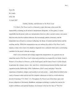 He 1 Joyce He Dr. Gately ENG 348 16 April 2007