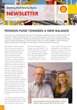 newsletter - Shell Pensioenfonds