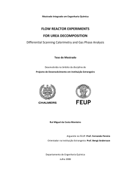 FLOW REACTOR EXPERIMENTS FOR UREA DECOMPOSITION