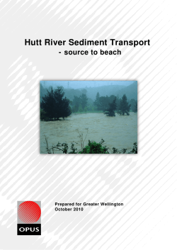 Hutt River Sediment Transport - Greater Wellington Regional Council